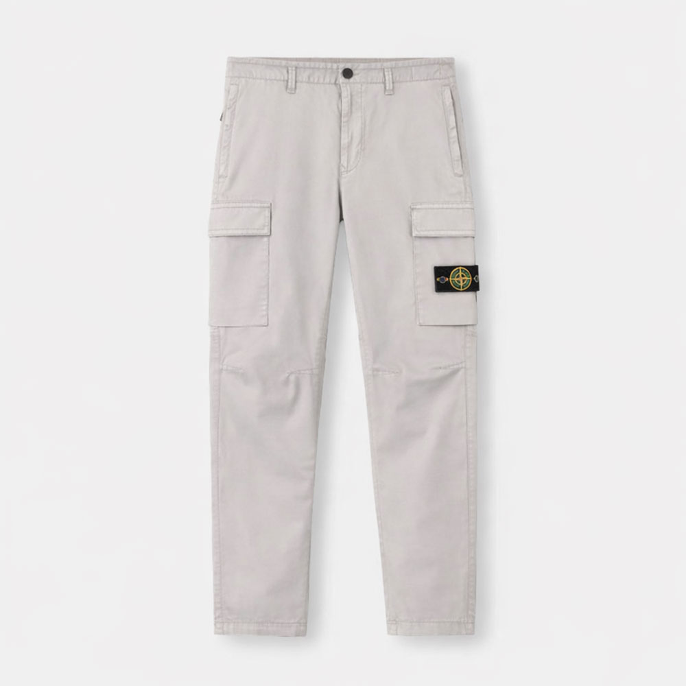 pantalon-cargo-supima-twill-cotton-stretch-tc-stone-island-gris-perla Pantalones Supima® Cargo Cotton Twill Stretch-TC 3100032 V0061 Stone Island