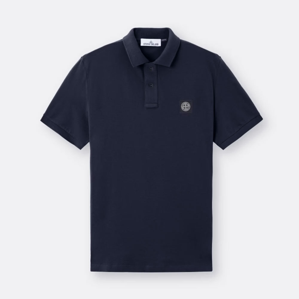 polo-azul-marino-2200008-organic-cotton-pique-with-stretch-stone-island-4 Polo Stretch 2200008 V0020 en algodón orgánico piqué Stone Island