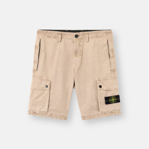 Shorts L100019 V019A Algodón Orgánico Cepillado Canvas efecto Old Stone Island