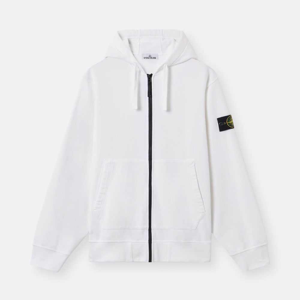 Sudadera con Capucha Blanca 6100061 V0001 Stone Island