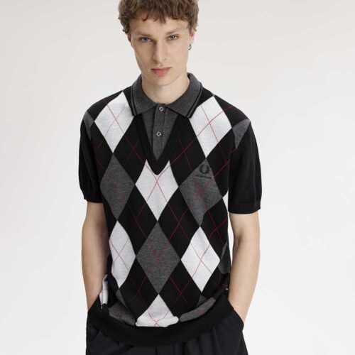 Polo Argyle Knitted Shirt Fred Perry x Kris Van Assche