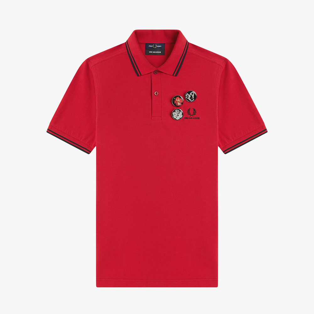 トップス Kris Van Assche Seam detailing polo Polo Shirt SM2113 Fred Perry x Kris Van Assche - Miralles 1986