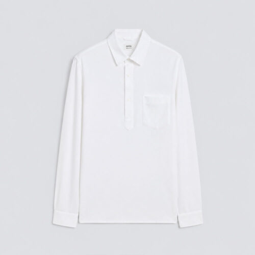 Aspesi white linen polo shirt