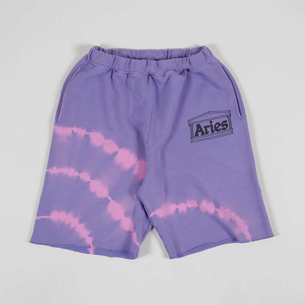 Aries Arise Shorts Tie Dye Temple Logo