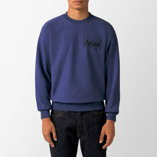 Aries Arise Classic Temple Navy Blue Sweatshirt