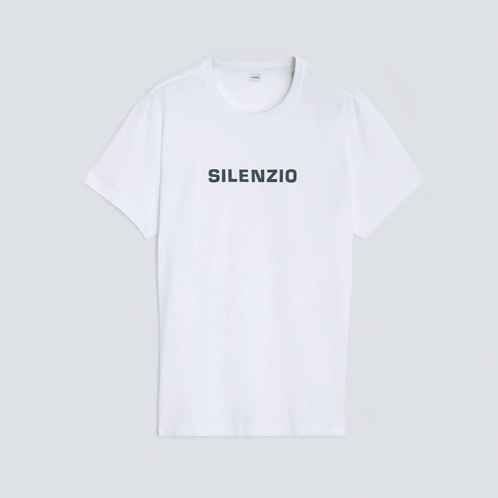 Aspesi camiseta algodón Silenzio blanca
