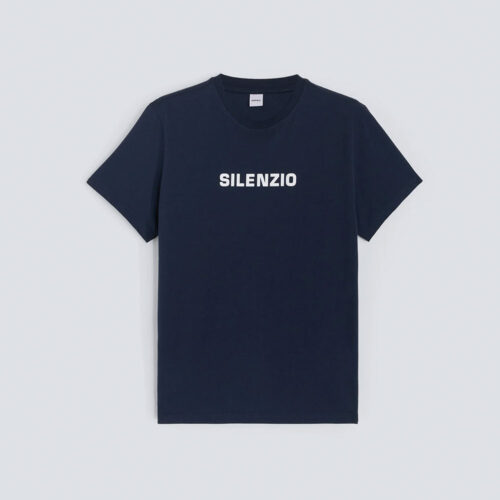 Aspesi cotton t-shirt Silenzio navy