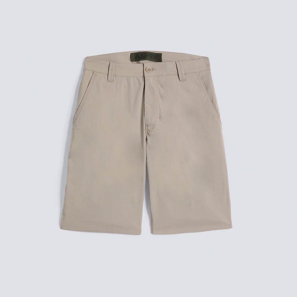 Aspesi Bermuda shorts in cotton and linen gabardine