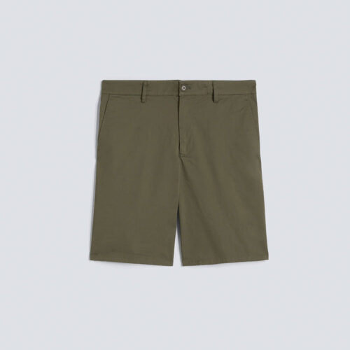 Aspesi green cotton twill Bermuda shorts