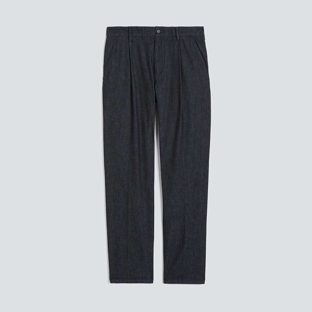 Aspesi pantalones plisados mono en vaqueros oscuros