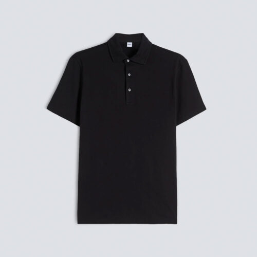 Aspesi cotton polo shirt and jersey AY78 black