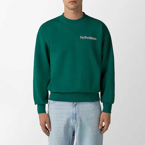 Aries Arise round neck sweater Mini Problemo Green