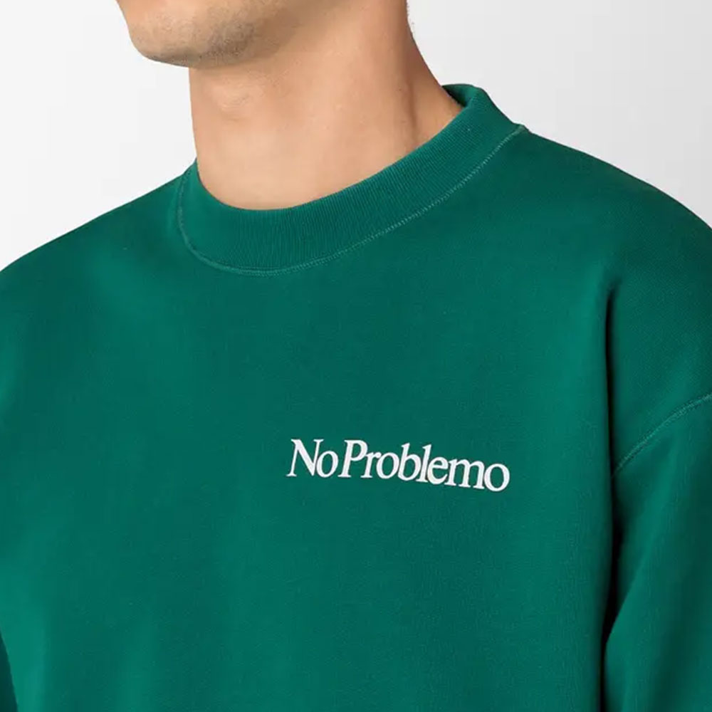 Aries Arise suéter cuello redondo Mini Problemo Green