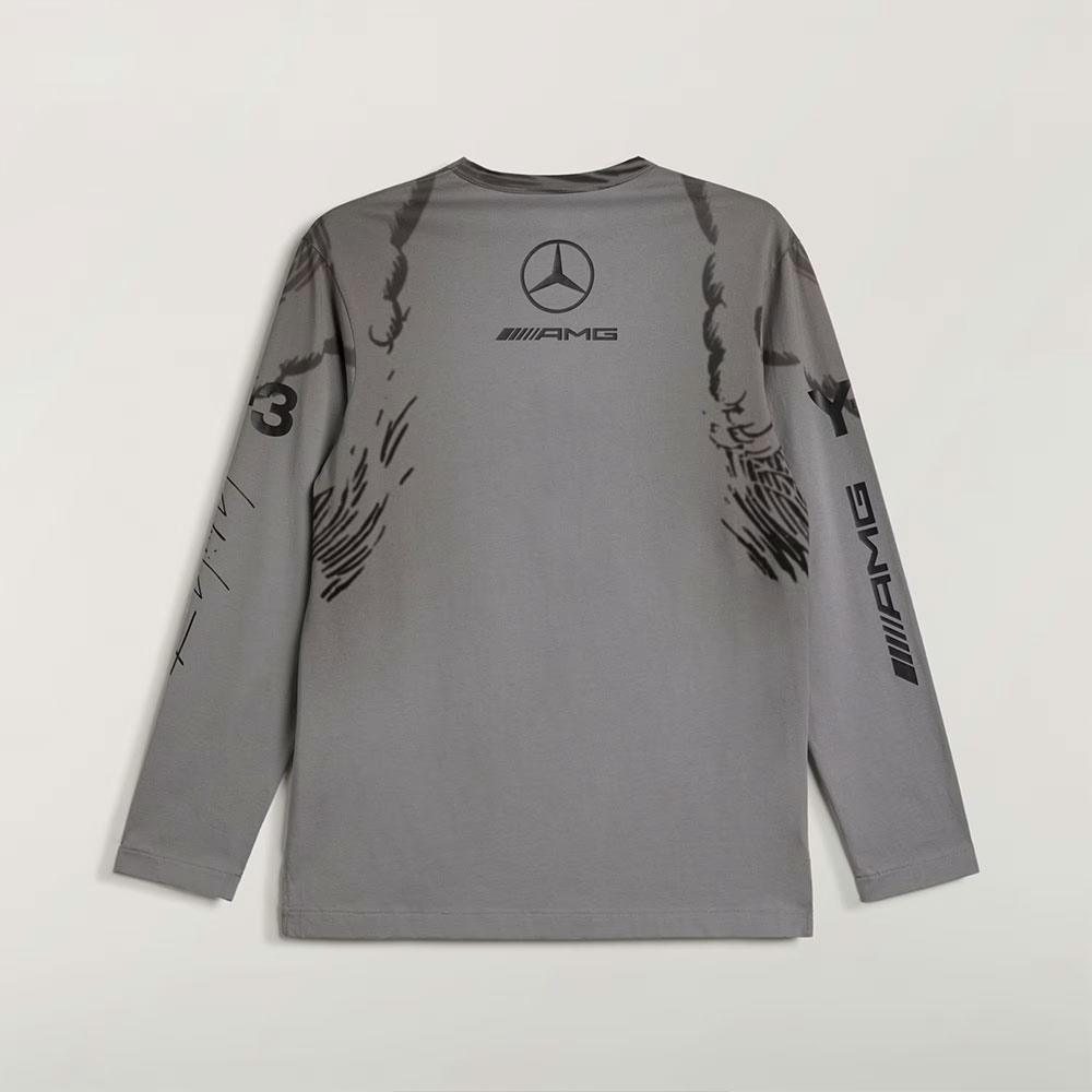 Camiseta ML Y-3 Mercedes AMG Petronas Fórmula 1 Team Wolf Graphic KS7830