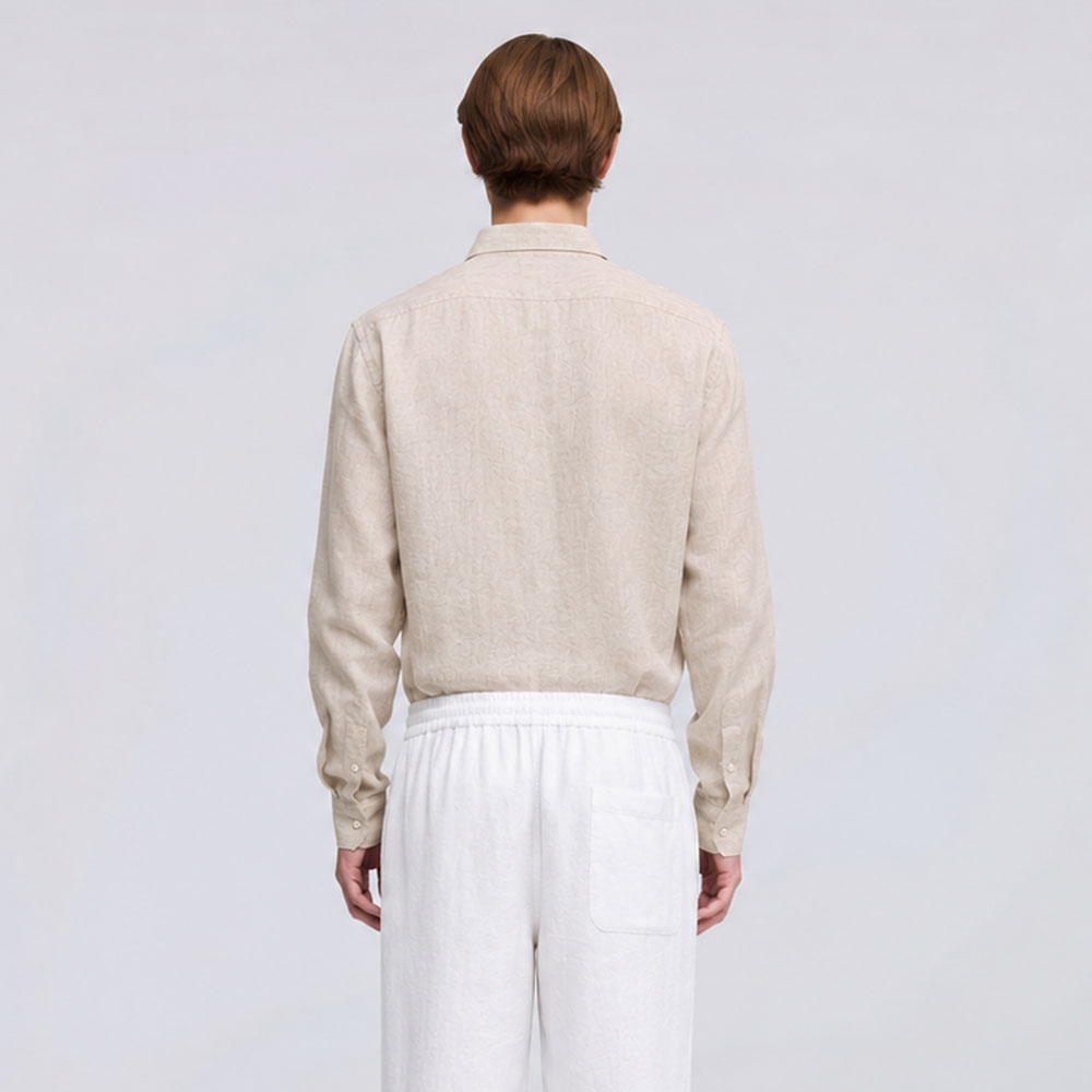 Camisa Lino Paul Smith Regular Fit Arcilla