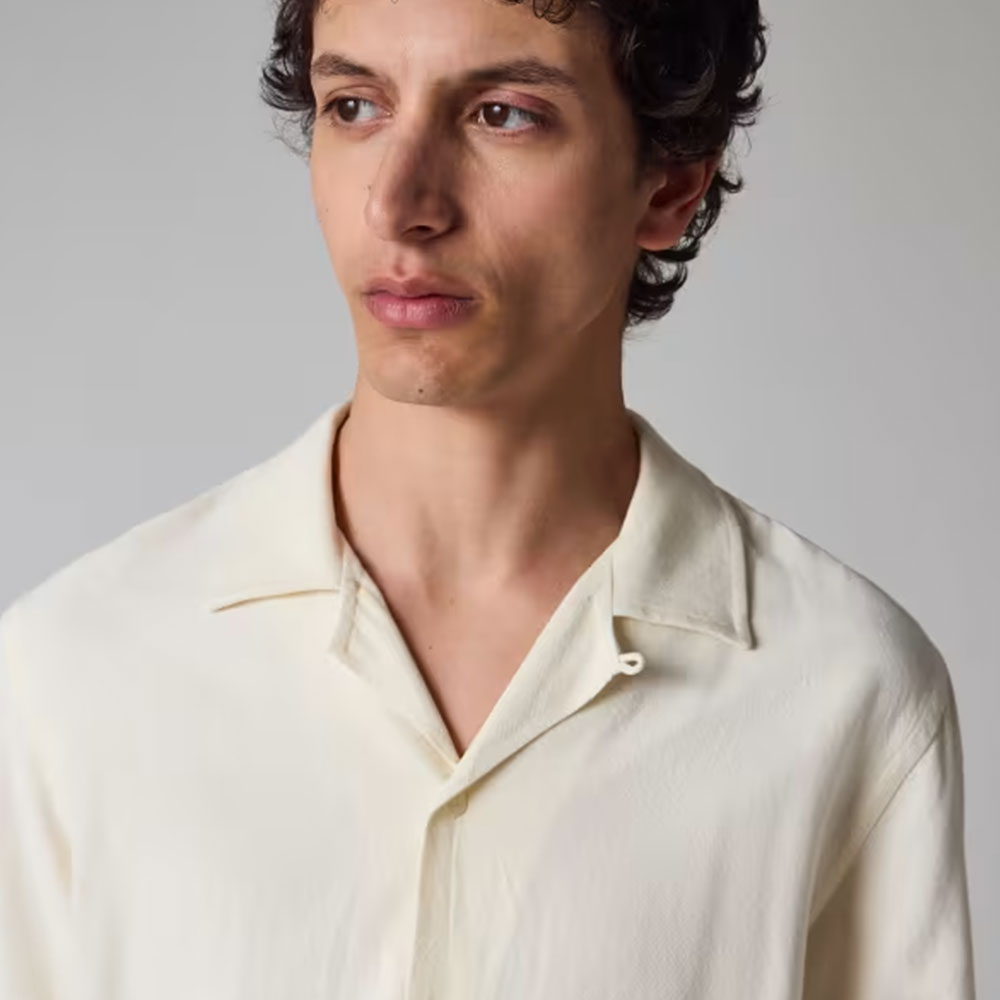 Camisa Paul Smith Ecru Viscose-Linen Embroidered