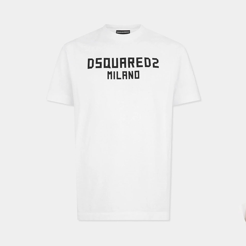 Camiseta Dsquared2 Milano estampado Cool Fit blanca