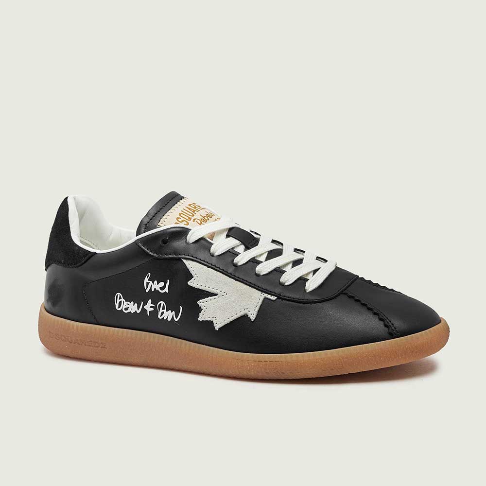Dsquared2 Rebels Nappa Crosta Suede Sneakers Black - Miralles 1986