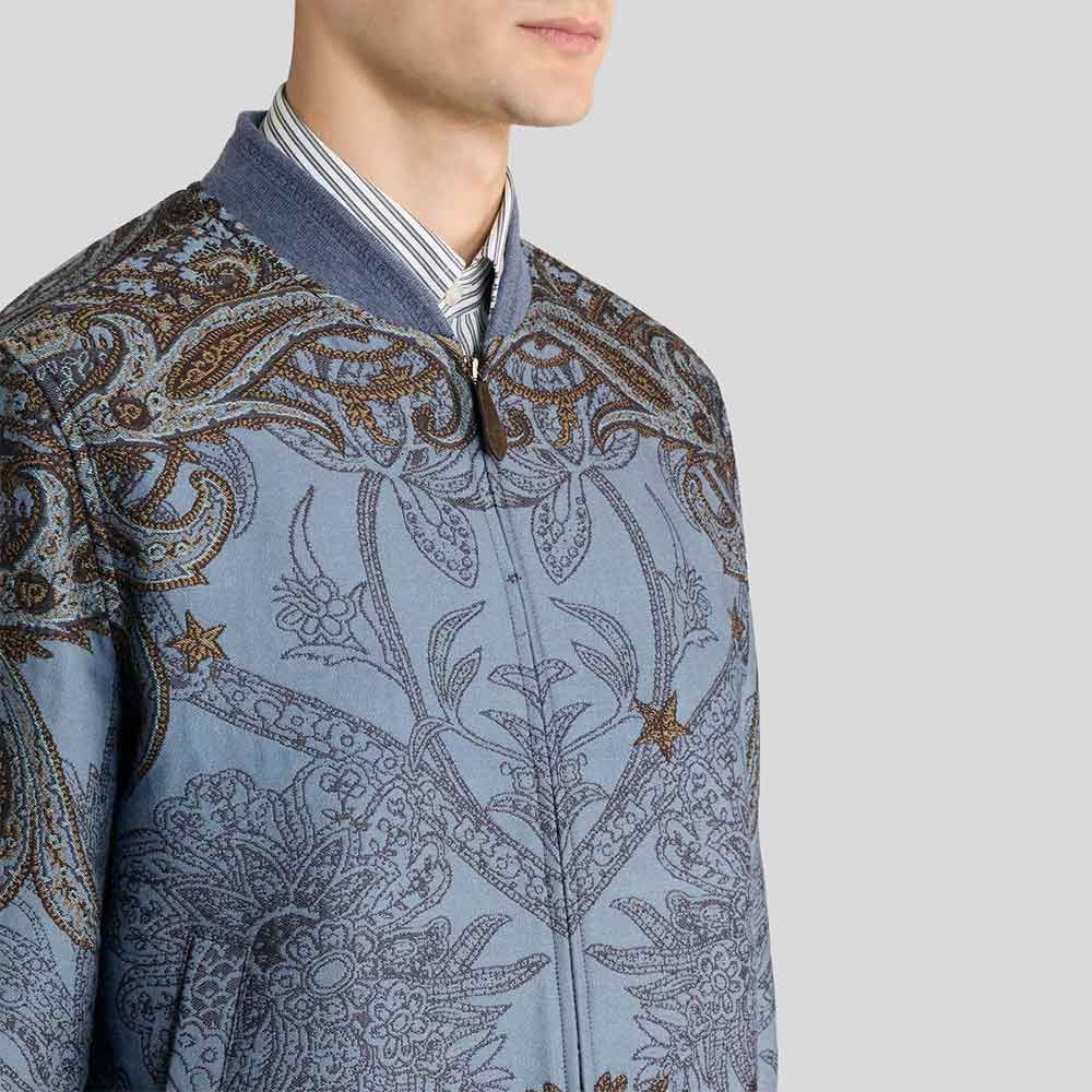 Bómber Etro Jacquard de mezcla de lana con motivo Pegaso posicional