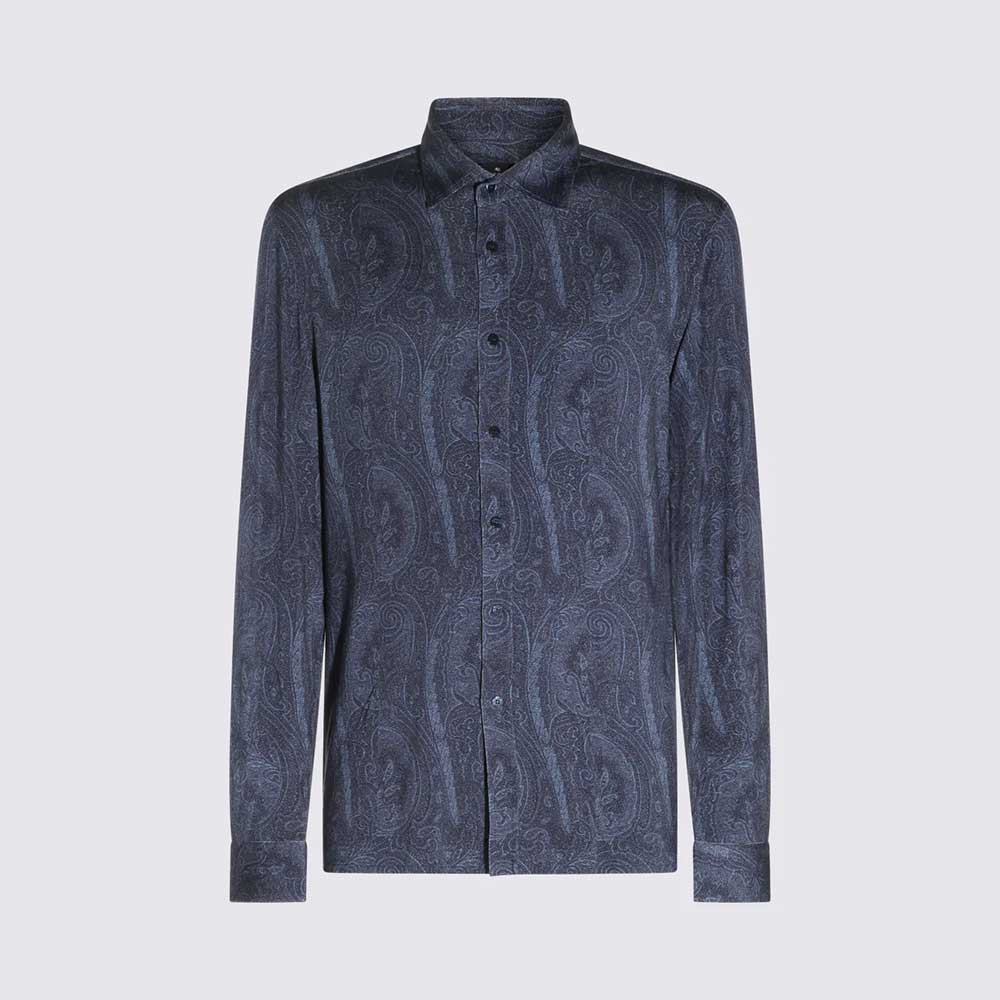 Etro blue shirt with paisley print X0083