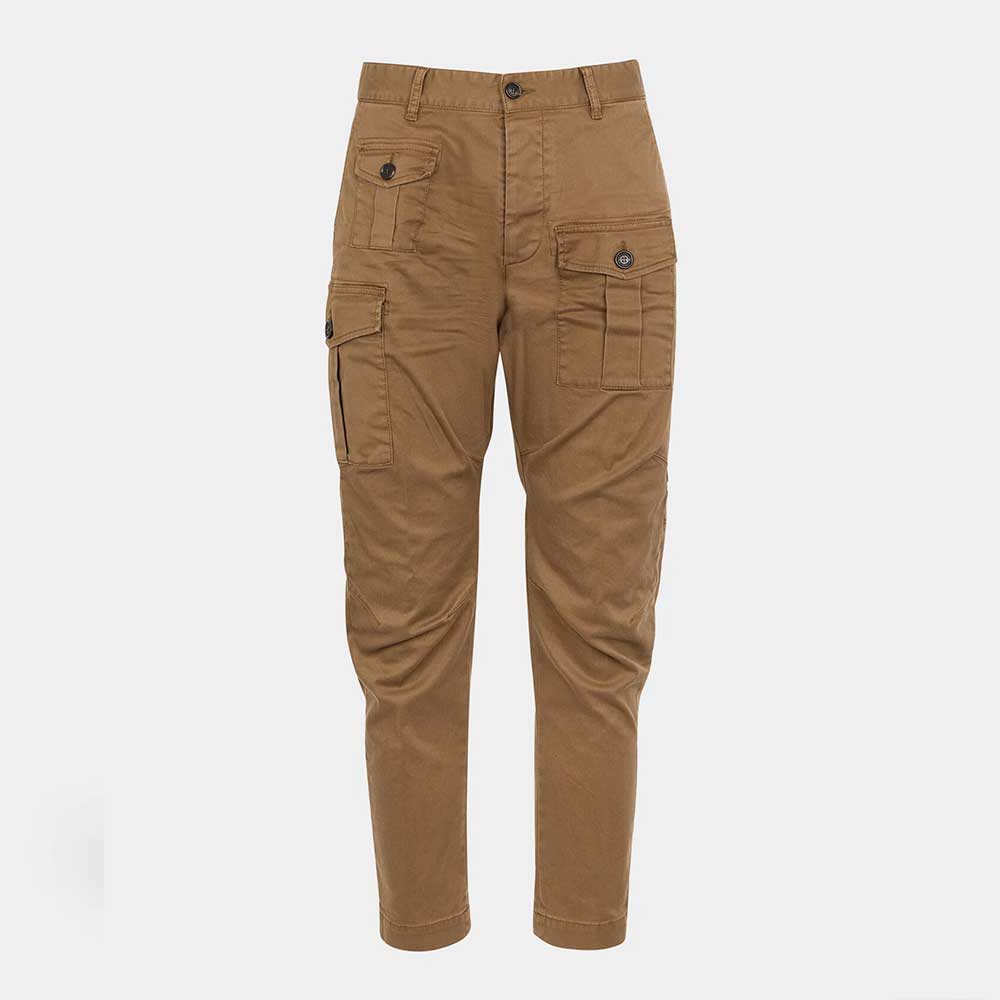 Pantalón Dsquared2 Sexy Cargo de sarga de algodón marrón
