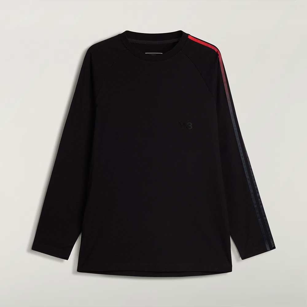 Camiseta Y-3 de manga larga y corte holgado con bandas degradadas KQ8586