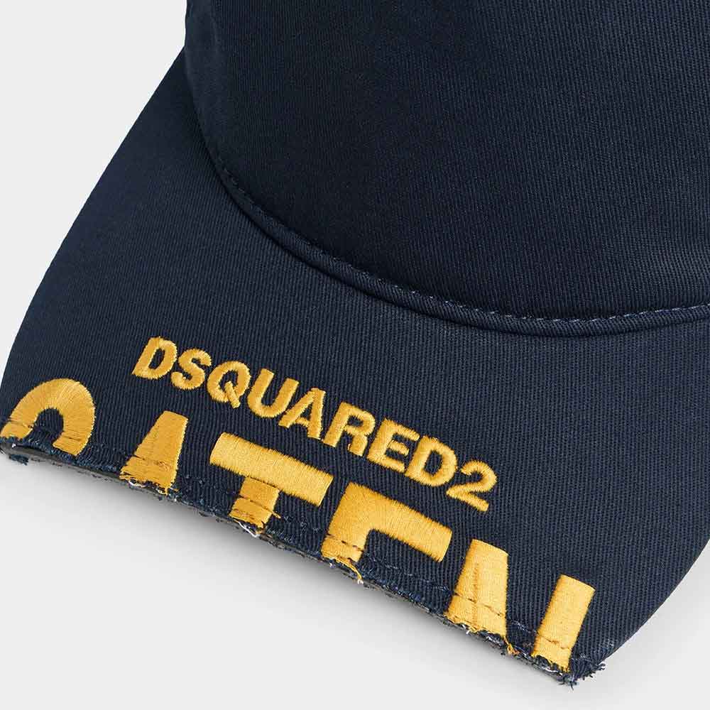 Gorra Dsquared2 Logo Baseball en gabardina de algodón