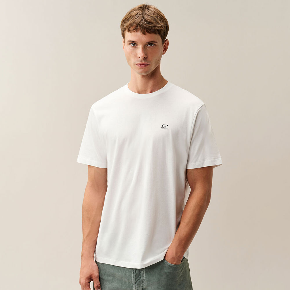 Camiseta C.P. Company manga corta 30/1 Jersey Goggle blanca