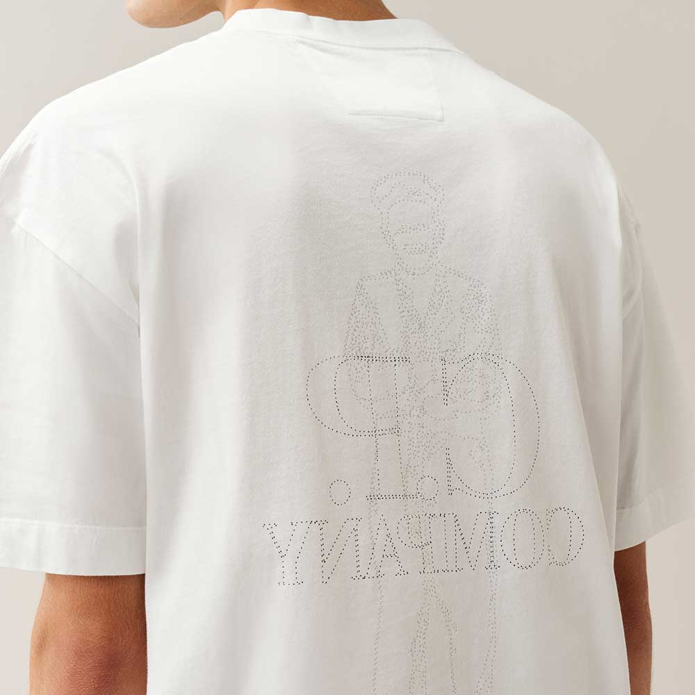 Camiseta C.P. Company 30/1 Jersey Short Sleeve Comfort Logo Blanco