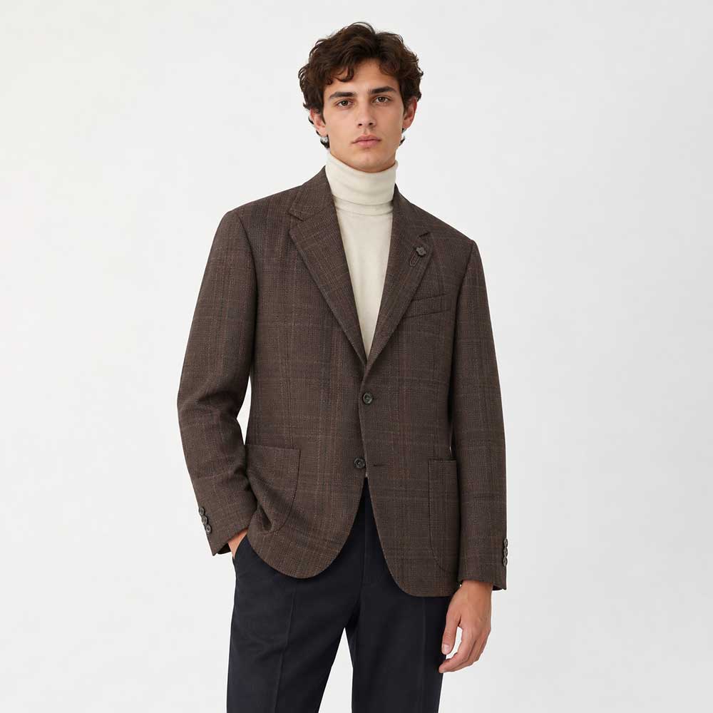 Chaqueta Lardini Roma 2 botones Lana marrón
