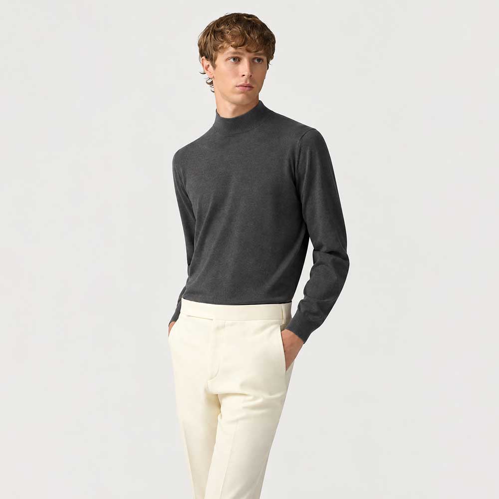 jersey de hombre Lardini en 100% lana virgen gris CNLMML435 CN64021 950