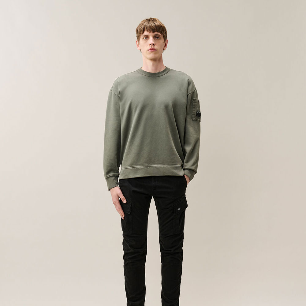 Sudadera C.P. Company Boxy Lens Castor Gray de Felpa