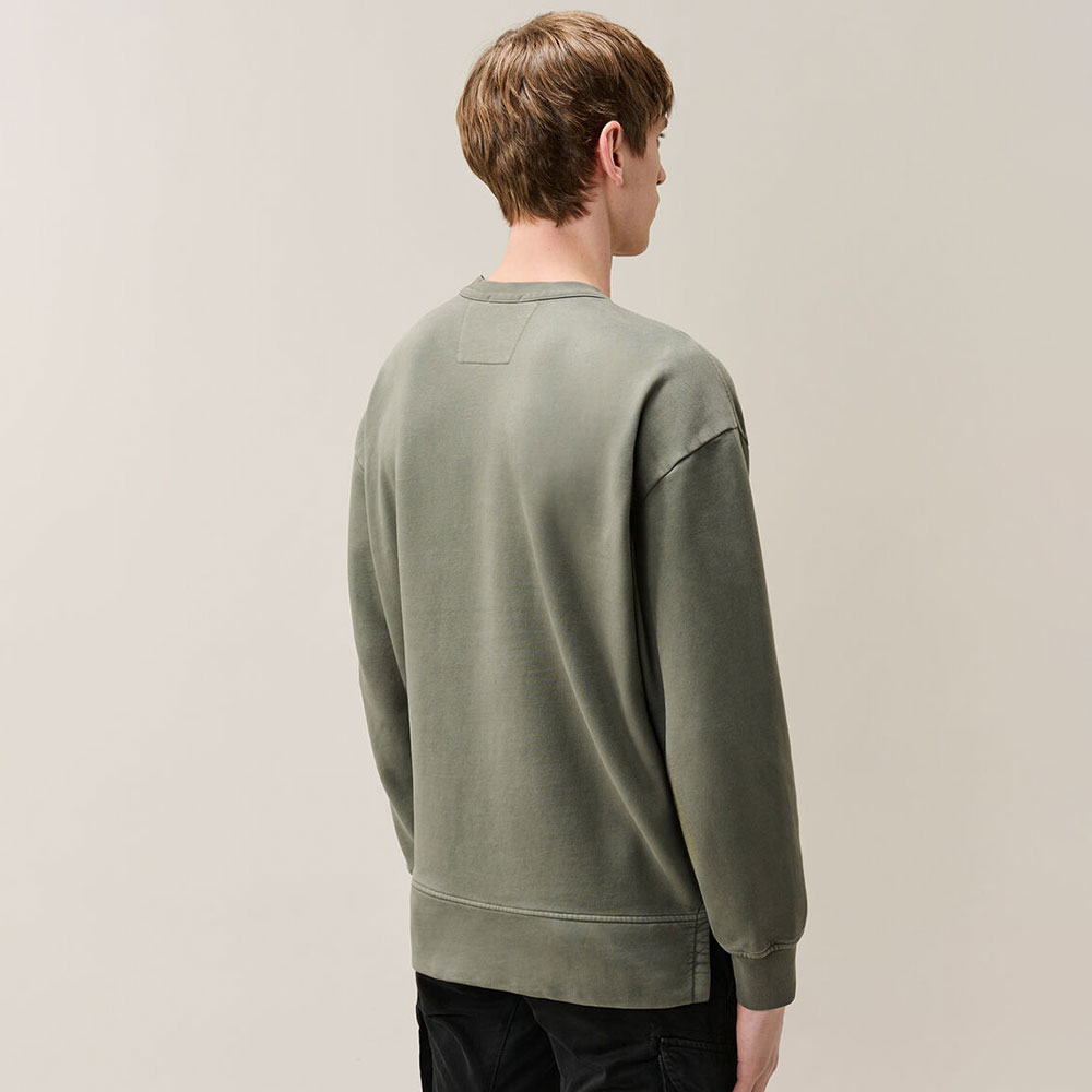 Sudadera C.P. Company Boxy Lens Castor Gray de Felpa