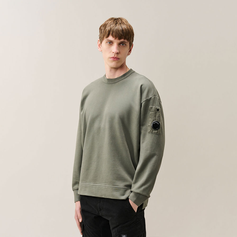 Sudadera C.P. Company Boxy Lens Castor Gray de Felpa