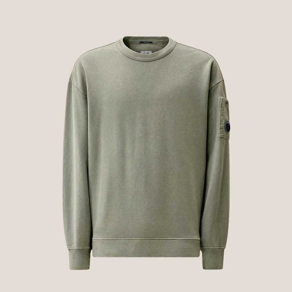 Sudadera C.P. Company Boxy Lens Castor Gray de Felpa