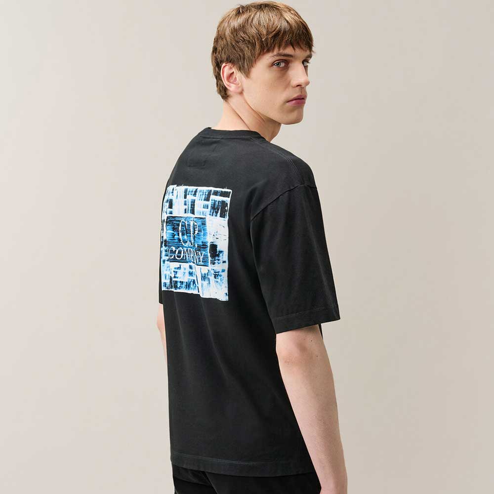 Camiseta C.P. Company Graphics Negra de Algodón