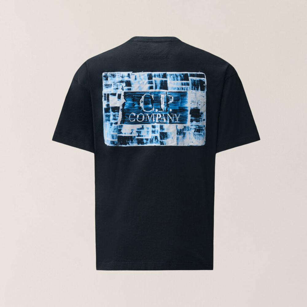 Camiseta C.P. Company Graphics Negra de Algodón