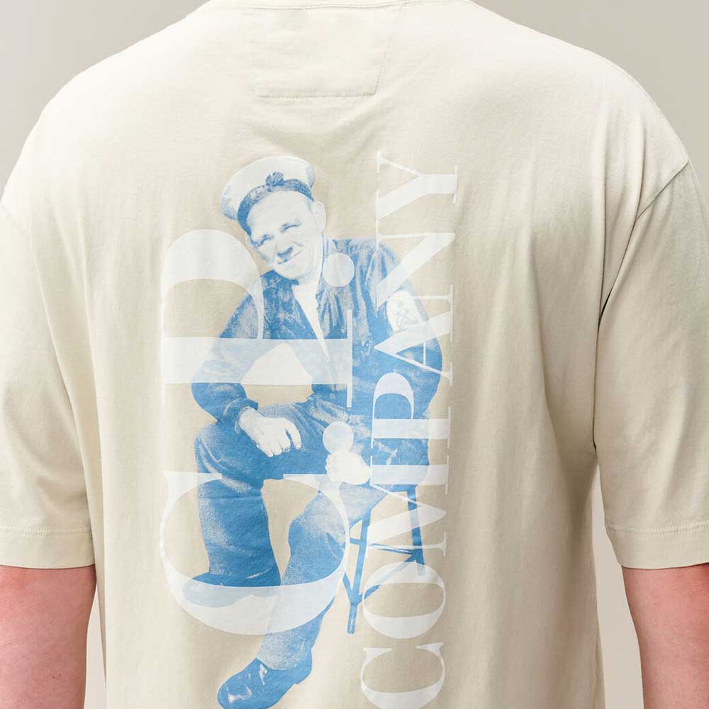 Camiseta C.P. Company 30/1 Jersey British Sailor Silver Birch