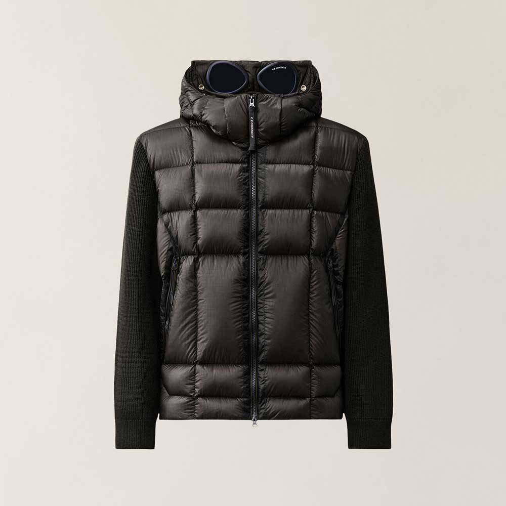 Chaqueta C.P. Company Goggle de Lana Merino Extrafina negra 21CMKN052A006390M999
