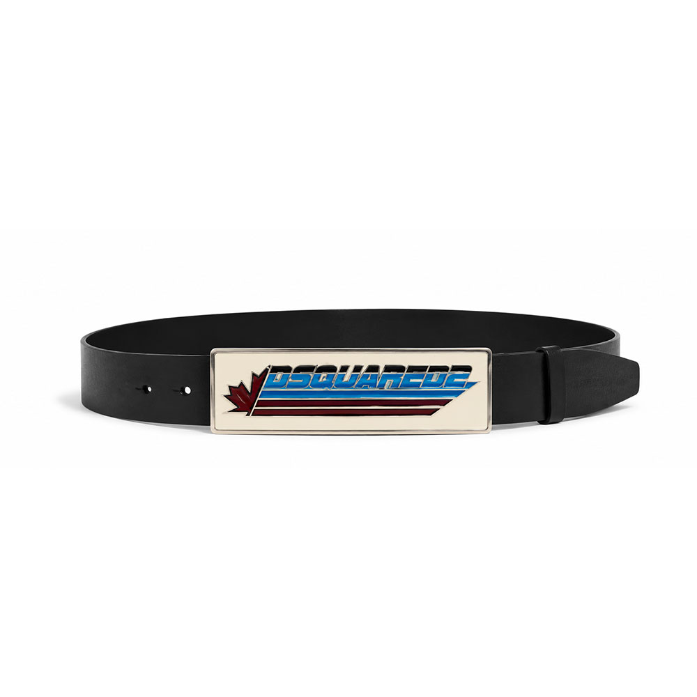 cinturón Dsquared2 Negro con Hebilla Gráfica BEM0738129000012124