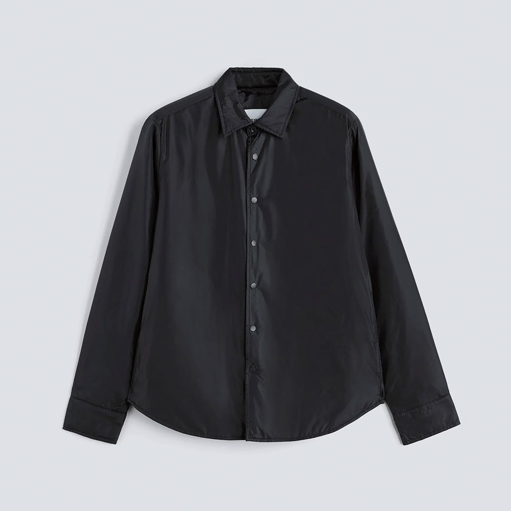 camisa Re-Shirt Aspesi repelente al agua de nylon negra CN-I-1-1I10-7961-C9-96241