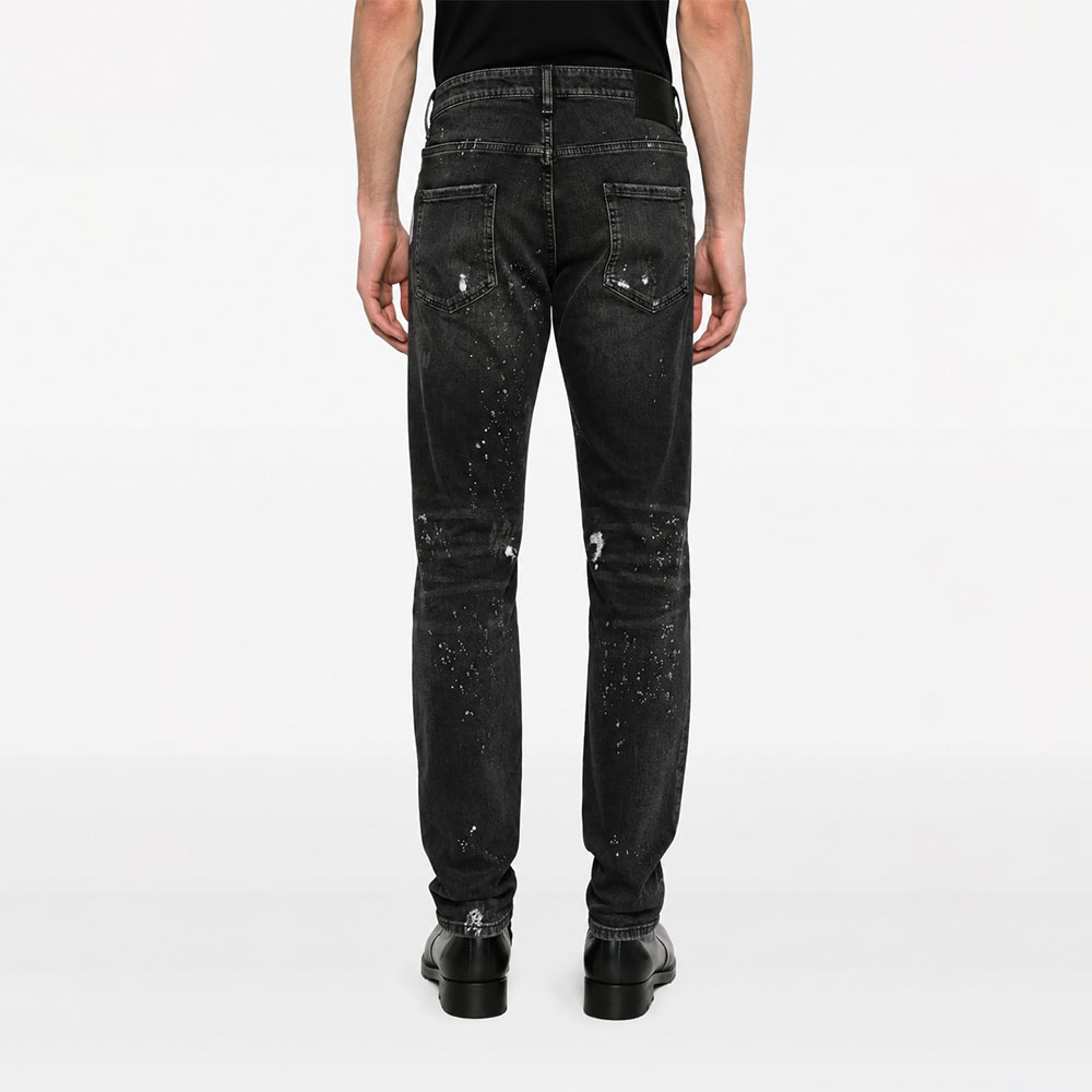 pantalón vaquero Dsquared2 Teddy con acabado desgastado y efecto teñido negro D30046S74LB1972900