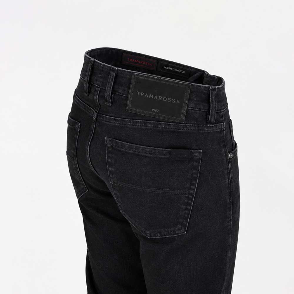 Pantalón Vaquero Tramarossa Michelangelo Blue Blood Tencel Negro