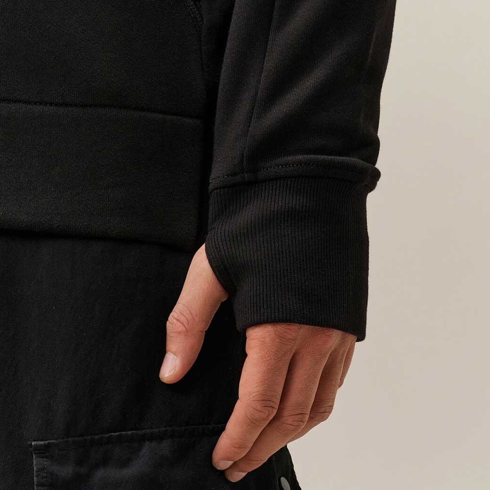 Sudadera C.P. Company Diagonal Raised Fleece Goggle Zip Negra