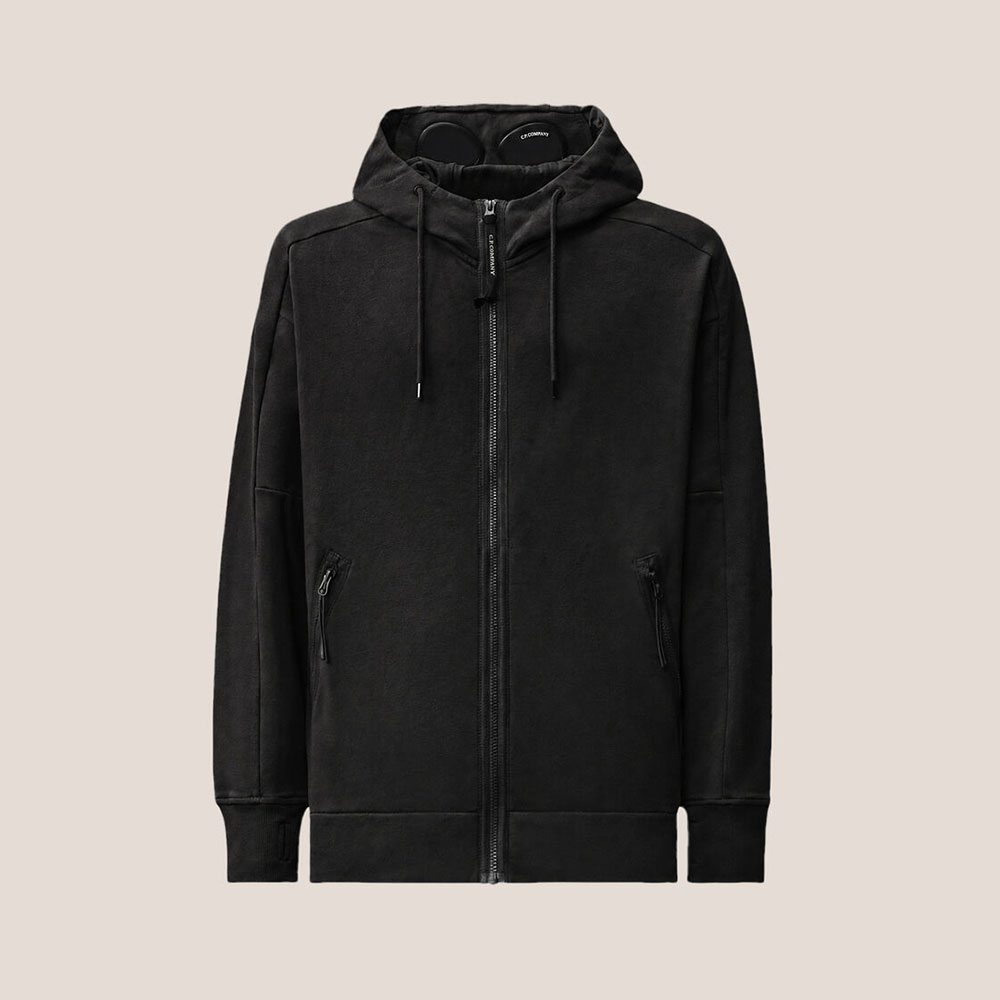 Sudadera C.P. Company Diagonal Raised Fleece Goggle Zip Negra RCCMSS715A005086W999