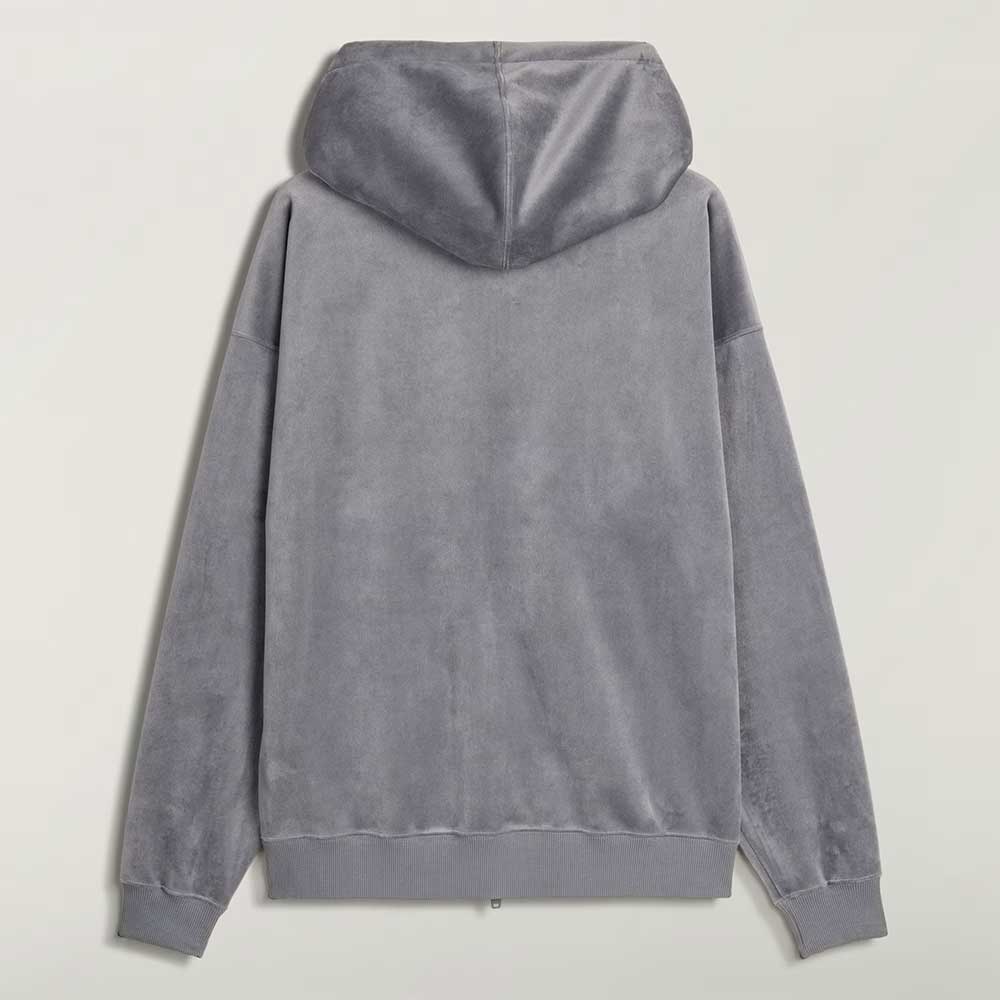Sudadera Y-3 con Capucha y Cremallera de Pana Aterciopelada gris
