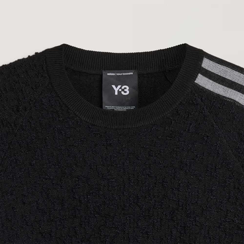 sudadera Y-3 3 Stripes con Flecos Negra KR1124