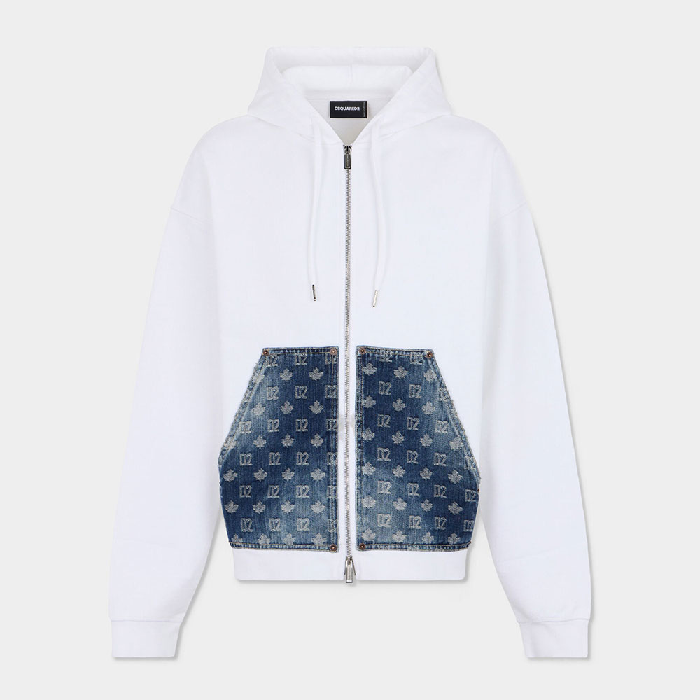 La sudadera con capucha Dsquared2 D2 Monogram Relax Fit para Hombre S74HG0190D25028100