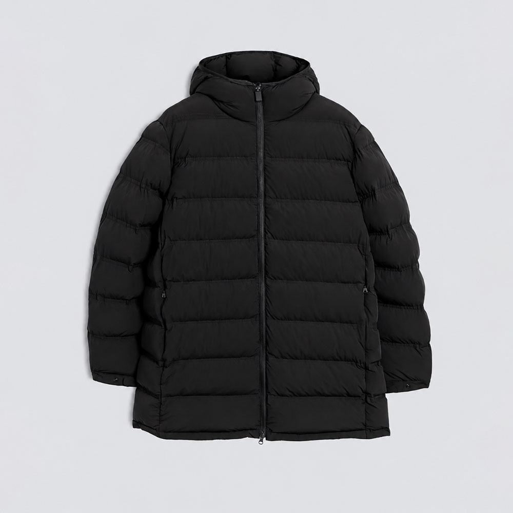 parka Aspesi de nailon acolchado negra w6-i-6i09-l589-01241 
