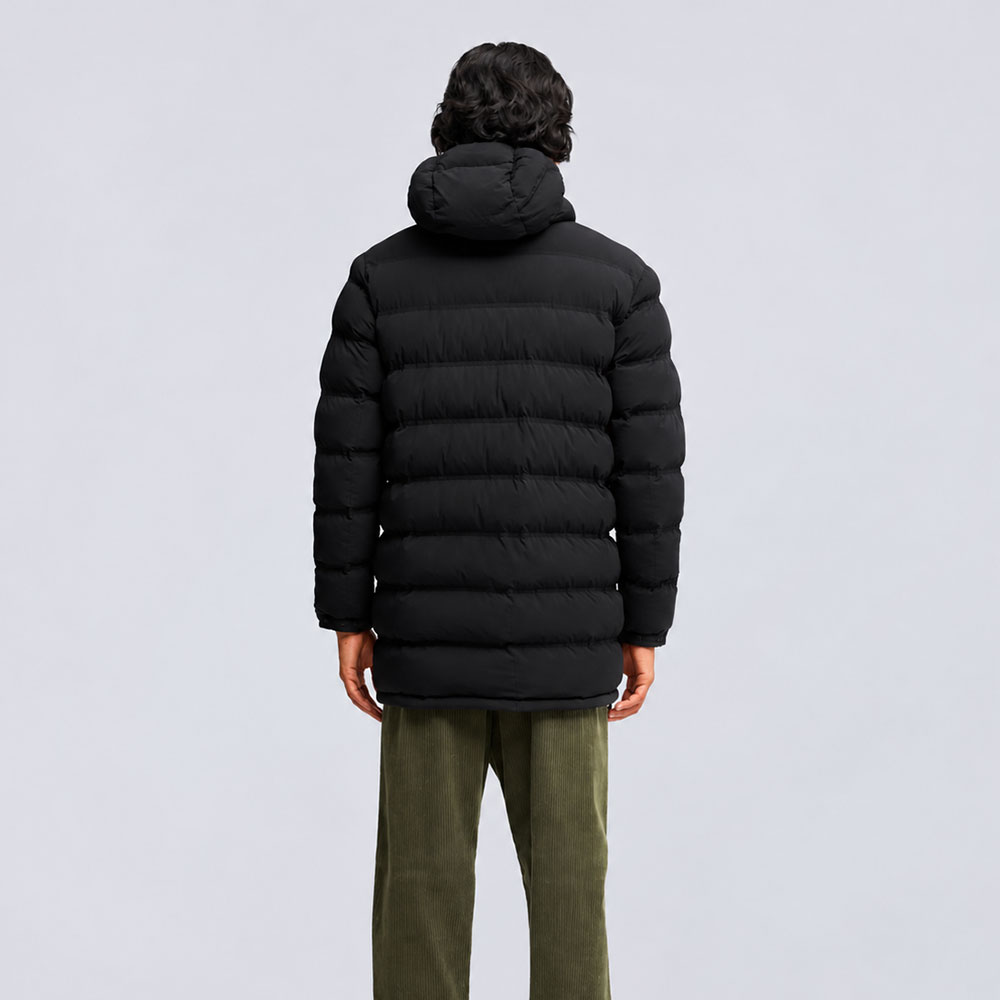 parka Aspesi de nailon acolchado negra w6-i-6i09-l589-01241